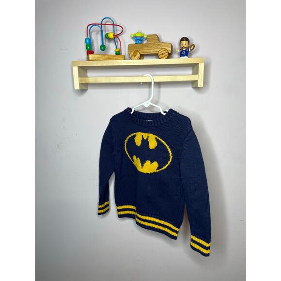 Baby Gap Junk Food Batman Sweater Boys Size 3 Toddler Navy Blue - Picture 1 of 5